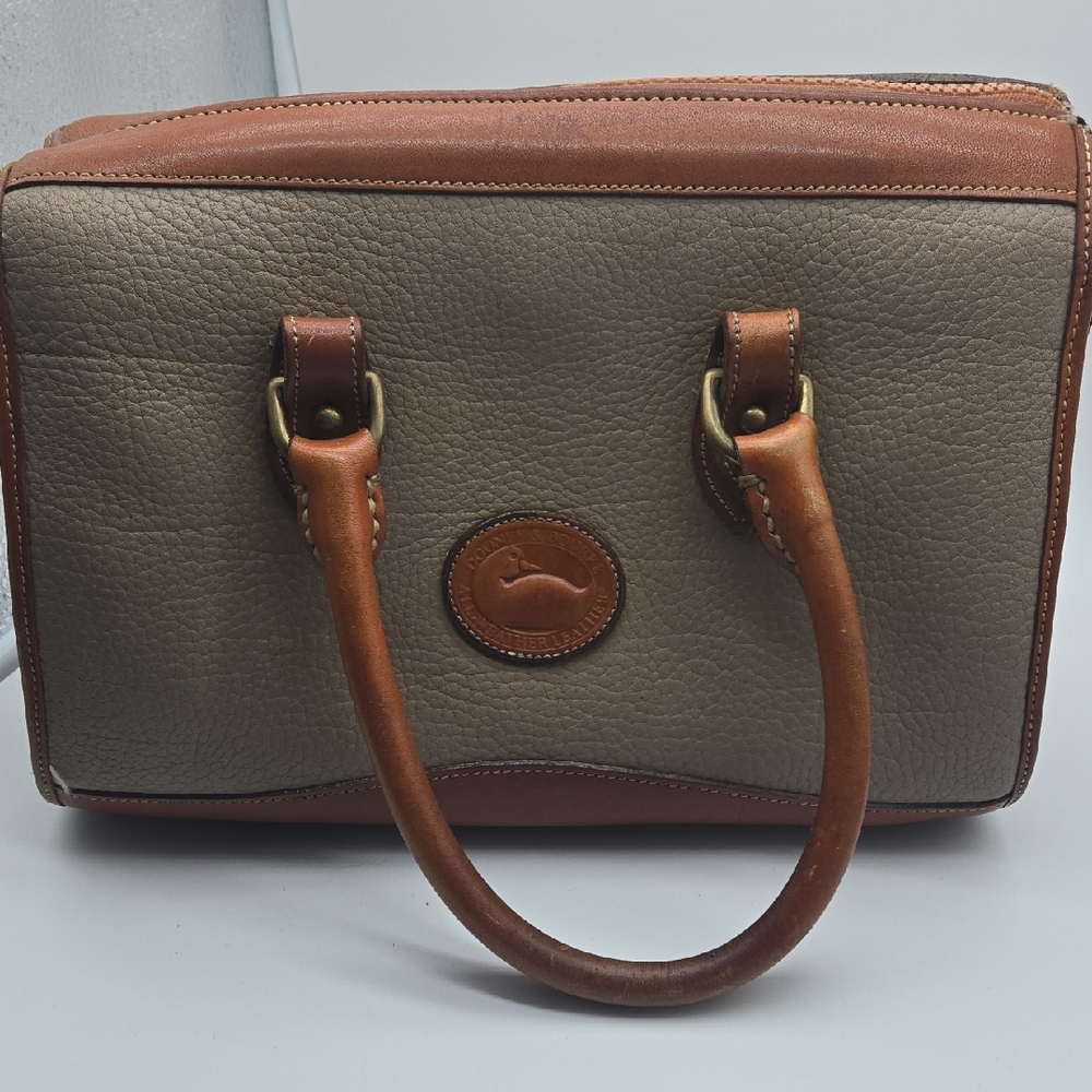 Dooney & Bourke Tan and Brown Satchel